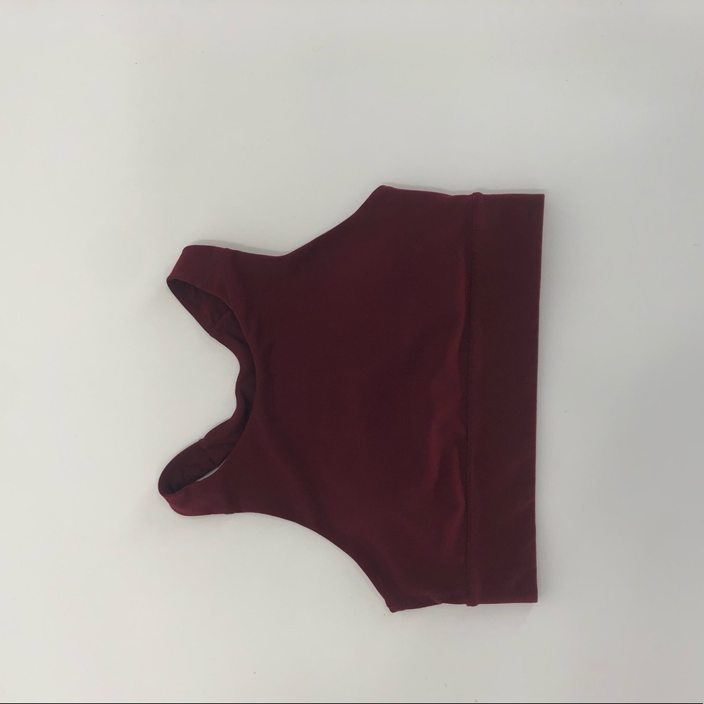 Old Navy Go-Dry high neck maroon sports bra